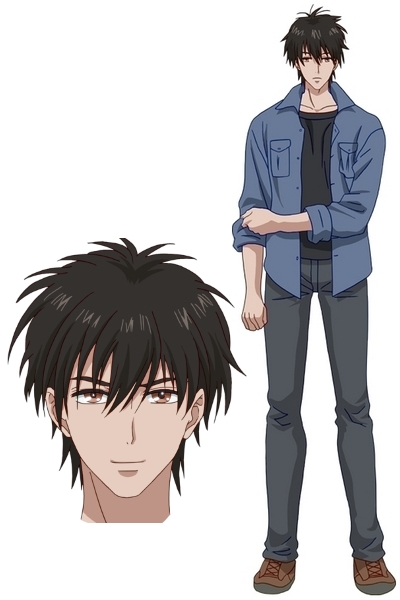 The ona character Arashi Aota is a 成年 with 齐耳 length 黑色 hair and 棕色 eyes. 