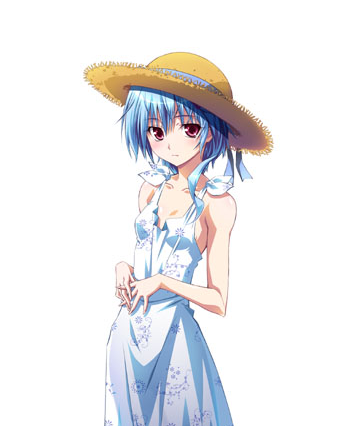 Virtual Youtuber anime character in yellow dress hat posing with drink in  hand 2K wallpaper download